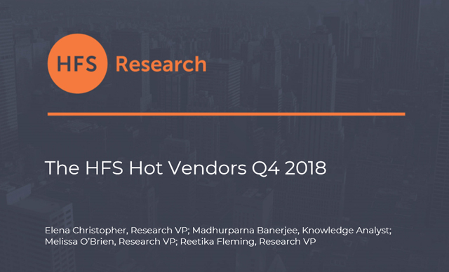 艺赛旗荣获“2018年 HFS Hot Vendor”